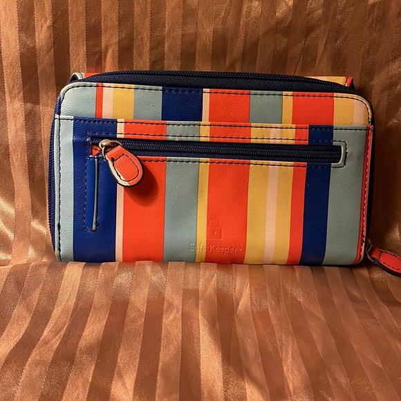 Safe keeper striped colorful wallet-like new. Has tons of space - Picture 2 of 13